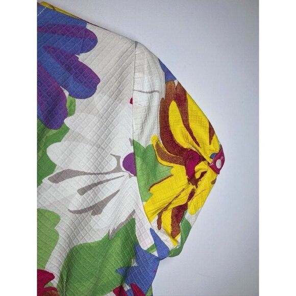 See by Chloe Womens Short Sleeve Scoop Neck Floral Dress Multicolor Size 44/8 - Picture 14 of 15